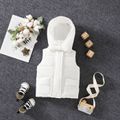 Baby Boy/Girl Solid Thermal Hooded Vest Winter Coat White image 1