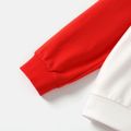 L.O.L. SURPRISE! 2pcs Kid Girl Colorblock Raglan Sleeve Sweatshirt and Red Cotton Skirt Set REDWHITE image 4