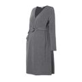 Maternity Lace Trim Cami Sleep Dress & Belted Robe Lounge Set Dark Grey image 5