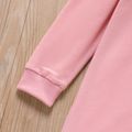 Kid Girl Letter Print Long-sleeve Sweatshirt Dress Pink image 5