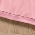 Kid Girl Letter Print Long-sleeve Sweatshirt Dress Pink image 4