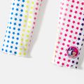Barbie Toddler Girl Patch Embroidered Polka dots/Star Print/Solid Color Cotton Elasticized Leggings Colorful image 2