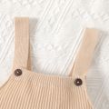 Baby Boy/Girl Solid Rib Knit Overalls Apricot image 4