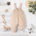 Baby Boy/Girl Solid Rib Knit Overalls Apricot image 3