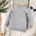 Toddler Boy Playful Vehicle Embroidered Knit Sweater Grey image 2