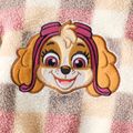PAW Patrol Toddler Girl/Boy Patch Embroidered Plaid Fuzzy Fleece Jacket Pink image 4