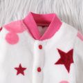 Baby Star Allover Long-sleeve Fluffy Jumpsuit Hot Pink image 3