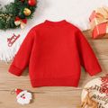 Christmas Baby Boy/Girl Reindeer Graphic Red Knitted Sweater Color-B image 2