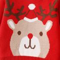 Christmas Baby Boy/Girl Reindeer Graphic Red Knitted Sweater Color-B image 5