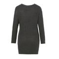 Maternity Solid Side Belted Long-sleeve Sweater Dark Grey image 4