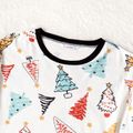 Christmas Family Matching Allover Xmas Tree Print Long-sleeve Naia Pajamas Sets (Flame Resistant) Black image 5