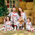 Christmas Family Matching Sloth & Letter Print Raglan-sleeve Pajamas Sets (Flame Resistant) ColorBlock image 3
