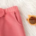 Toddler Girl Basic Solid Color Bowknot Design Elasticized Peach image 5