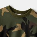 Family Matching Army Green Camouflage Print Long-sleeve Sweatshirts Army green image 5