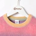 Kid Girl Gradient Color Knit Sweater Multi-color image 4