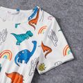 Family Matching Allover Colorful Dinosaur Print Dresses and Short-sleeve T-shirts Sets Colorful image 4