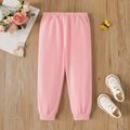 Toddler Girl Letter Butterfly Print Elasticized Pants Pink image 2