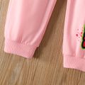 Toddler Girl Letter Butterfly Print Elasticized Pants Pink image 5