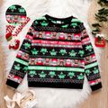 Weihnachten Kinder Unisex Weihnachtsmuster Pullover Sweatshirts schwarz image 1
