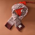 Toddler / Kid Christmas Colorblock Knitted Scarf Red image 5