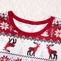 Christmas Family Matching Allover Red Print Long-sleeve Pajamas Sets (Flame Resistant) Burgundy image 3