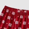Christmas Family Matching Reindeer & Snowflake Print Red Long-sleeve Pajamas Sets (Flame Resistant) Burgundy image 5