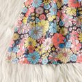 Toddler Girl Floral Print Ruffled Splice Bowknot Design Long-sleeve Dress Colorful image 5