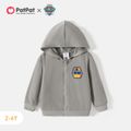 PAW Patrol Toddler Girl/Boy character print zip-up Hooded Jacket Sweatshirt Grey image 1