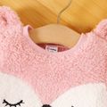 Baby Girl 3D Animal Ears Fuzzy Long-sleeve Pullover Pink image 4