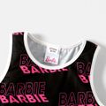 Barbie 2pcs Kid Girl Letter Print Sleeveless Dress and Cotton Sweatshirt Set Roseo image 3