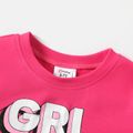 Barbie 2pcs Kid Girl Letter Print Sleeveless Dress and Cotton Sweatshirt Set Roseo image 5