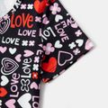 Valentine's Day Mommy and Me Allover Heart & Letter Print Short-sleeve Bodycon Dress or Mesh Dress Black image 4