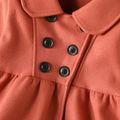 Toddler Girl Sweet Double Breasted Lapel Collar Coat Watermelonred