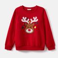 Christmas Deer Embroidered Long-sleeve Family Matching Sweatshirts Green image 5