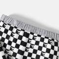 Hot Wheels 2pcs Toddler Boy Colorblock Long-sleeve Tee and Plaid Pants Set Black/White image 5