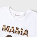 Mommy and Me Cotton Short-sleeve Lips & Letter Print T-shirts and Leopard Pants Sets ColorBlock image 3