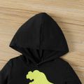 2pcs Baby Boy Dinosaur Print Long-sleeve Hoodie and Sweatpants Set ColorBlock image 3