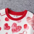 Valentine's Day Mommy and Me Allover Red Heart Print Long-sleeve Sweatshirts Red image 5