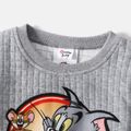 Tom and Jerry 2pcs Toddler Girl/Boy Textured Sweatshirt and Elasticized Pants Set Grey image 4