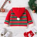 Baby Boy/Girl Allover Pattern Hooded Long-sleeve Knitted Sweater Cardigan Multi-color image 2