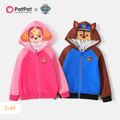 PAW Patrol Toddler Boy/Girl Colorblock Zipper Design Hooded Jacket Pink image 2