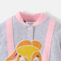 Looney Tunes Baby Boy/Girl 95% Cotton Long-sleeve Faux-two Animal Embroidered Jumpsuit Light Pink image 5