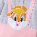Looney Tunes Baby Boy/Girl 95% Cotton Long-sleeve Faux-two Animal Embroidered Jumpsuit Light Pink image 4