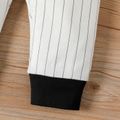 Baby Boy Letter Print Striped Sweatpants BlackandWhite image 5