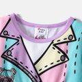 L.O.L. SURPRISE! Toddler Girl Bowknot Design Mesh Splice Colorblock Long-sleeve Dress ColorBlock image 4