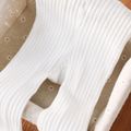 Toddler Girl Sweet Mesh Bowknot Design Solid Color Leggings White image 3