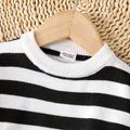 Toddler Boy/Girl Classic Stripe Knit Sweater Black/White image 5