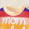Baby Boy/Girl Heart & Letter Print Rainbow Colorblock Long-sleeve Sweatshirt Multi-color image 3