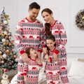Christmas Family Matching Allover Print Red Long-sleeve Pajamas Sets (Flame Resistant) Multi-color image 4