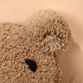 2-pack Baby Cartoon Bear Fuzzy Beanie Hat & Scarf Set Coffee image 5